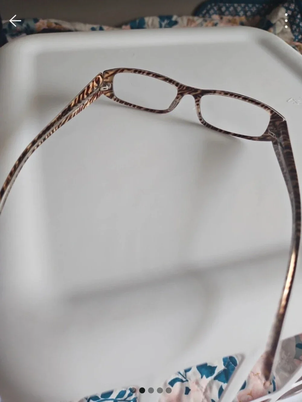 NWOT Dolce & Gabbana D&G Black Vtg Rectangular Eyeglass Frames Animal Print Arms